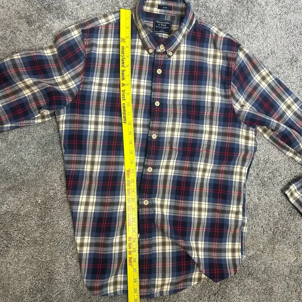 Abercrombie & Fitch Button-Down Size Large Slim 100% Cotton Casual